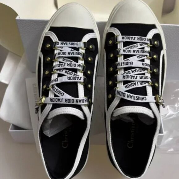 NEW Dior Walk'n'Dior Sneakers EU 38 - Navy Oblique Embroidered Limited Edition - Picture 1 of 5
